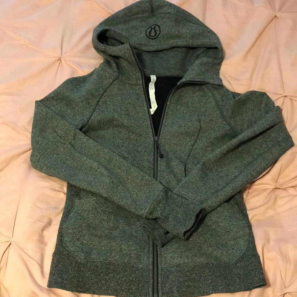 Heather grey scuba hoodie